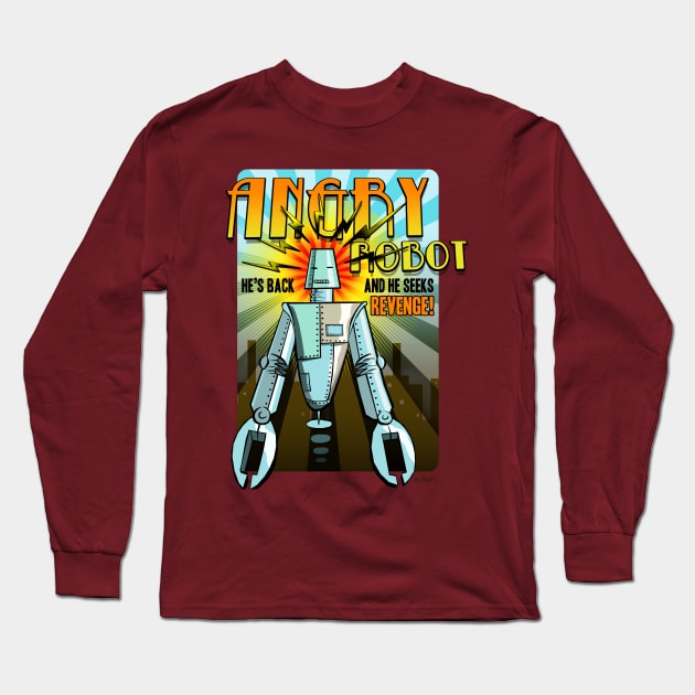 Angry Robot Long Sleeve T-Shirt by OsFrontis